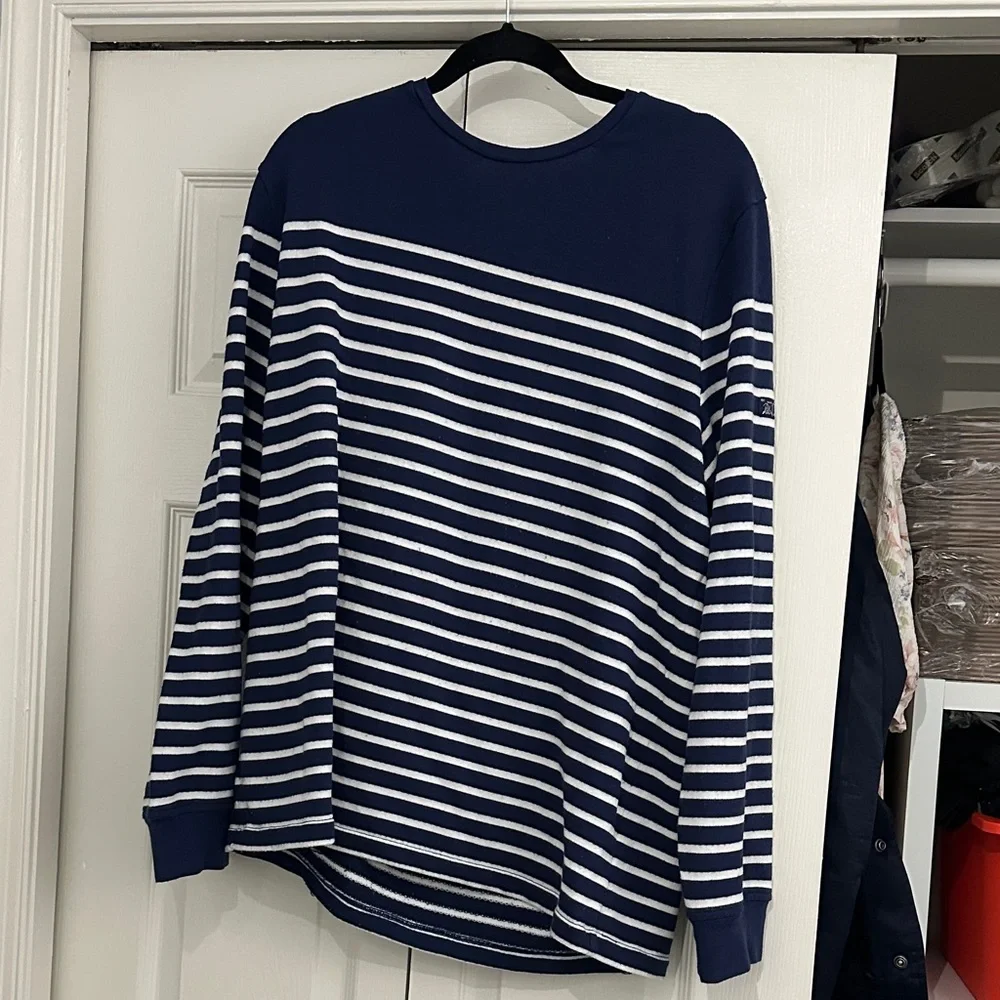 Polo by Ralph Lauren Blue and White Striped Sweater - Picture 1 of 4
